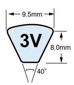 3V1180 V-Belt - 118.0" Length