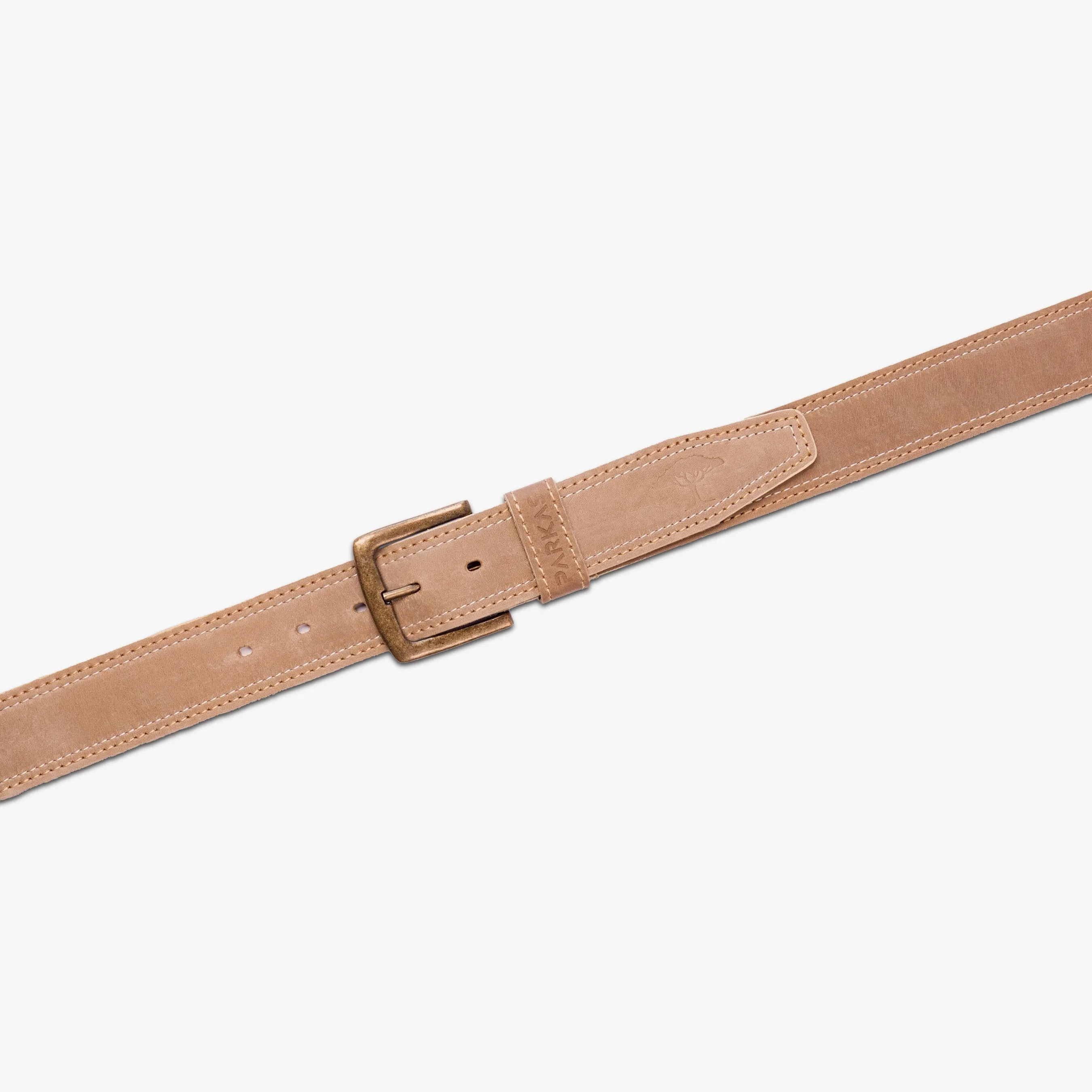 40mm Leather Belt - Stone