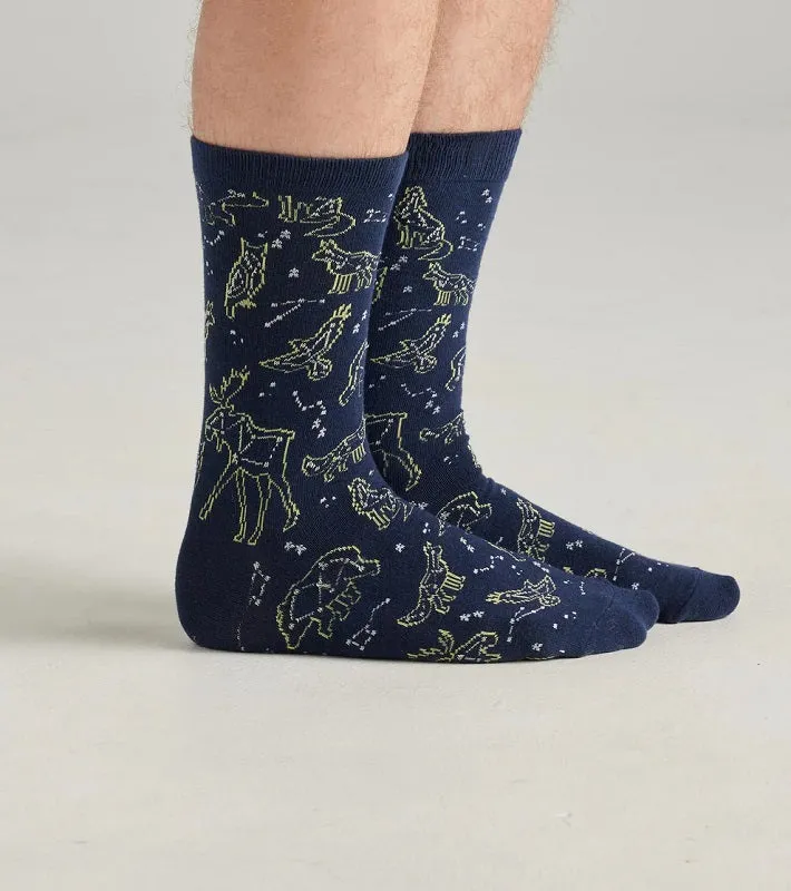 Animal Constellations Moose Men's Crew Socks