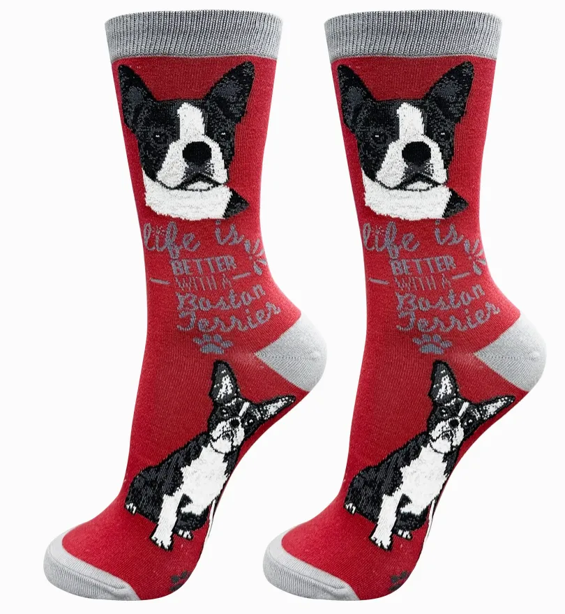 Boston Terrier - Life is Better Socks