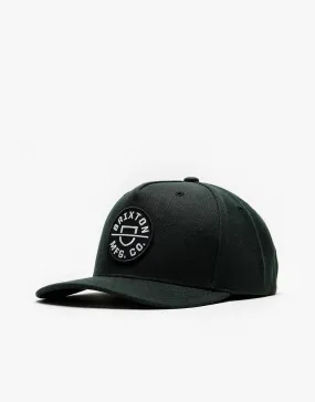 Brixton Crest C MP Snapback Cap - Black