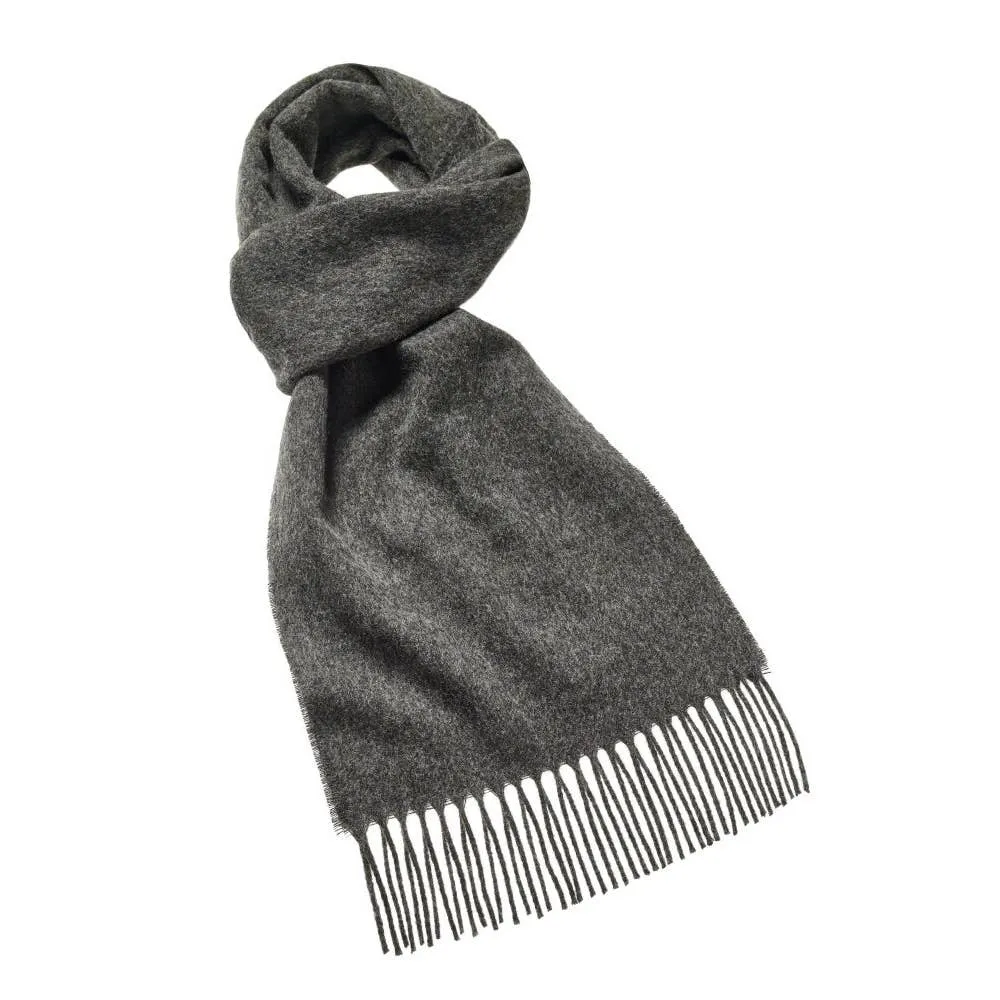 Bronte Moon - Plain Luxury Scarf - 100% Merino Lambswool - Made in England