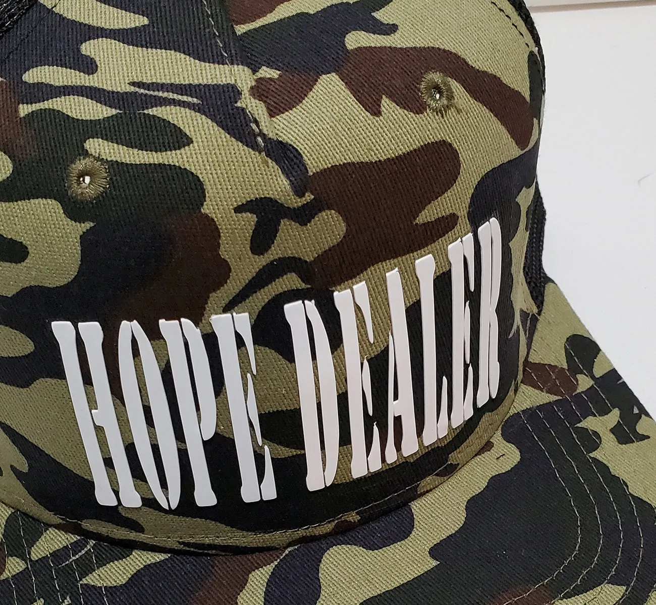 Camo Hope Dealer Trucker Cap