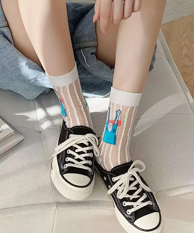 Cartoon Summer Thin Breathable Two Sided Trendy Socks KJ049