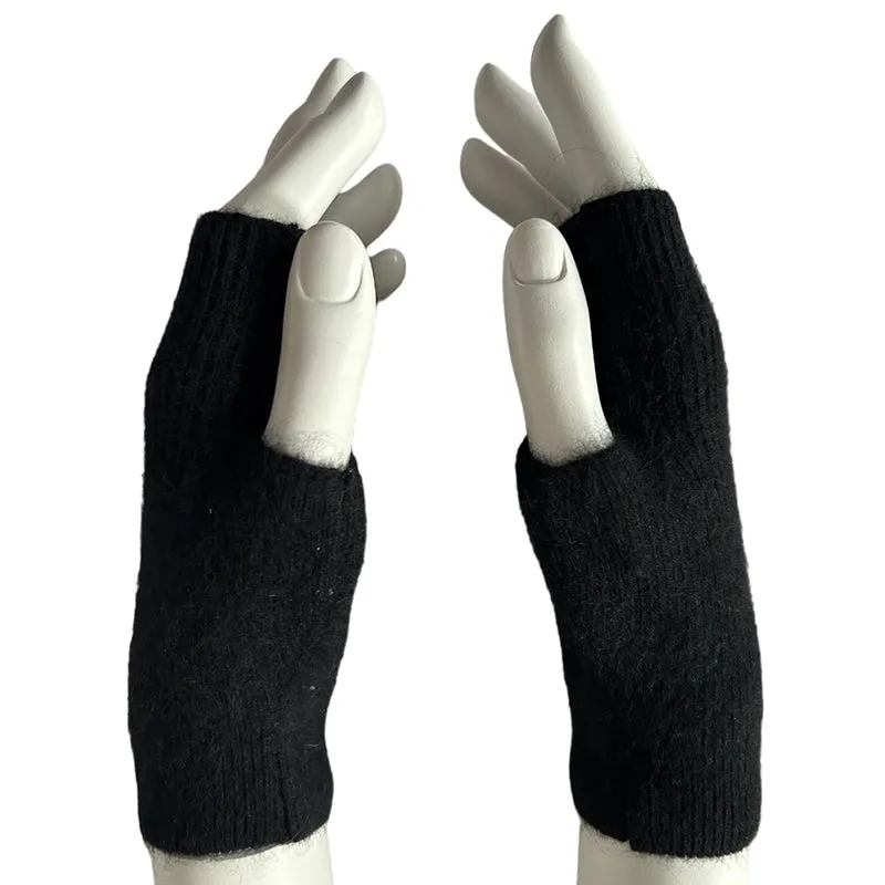 Cashmere Feel Acrylic Fingerless Wrist Gloves