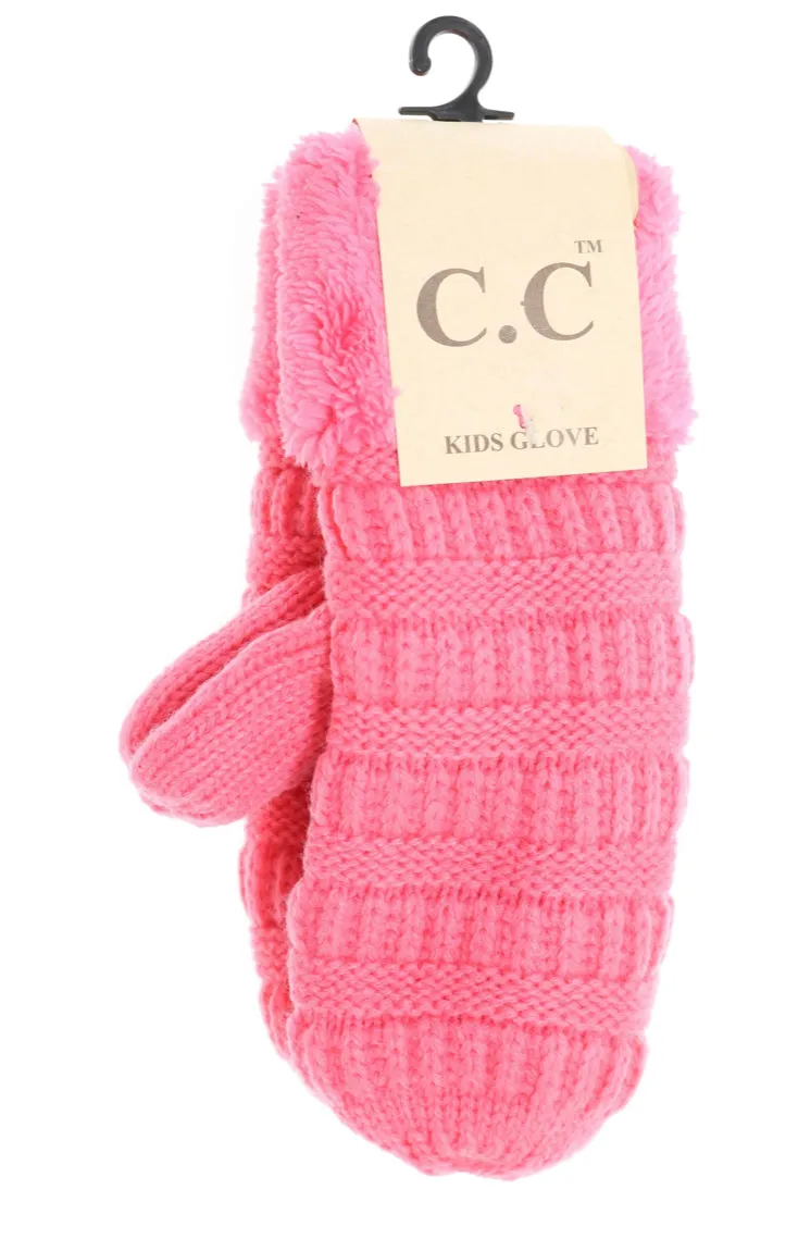 CC Kids Fuzzy lined mittens