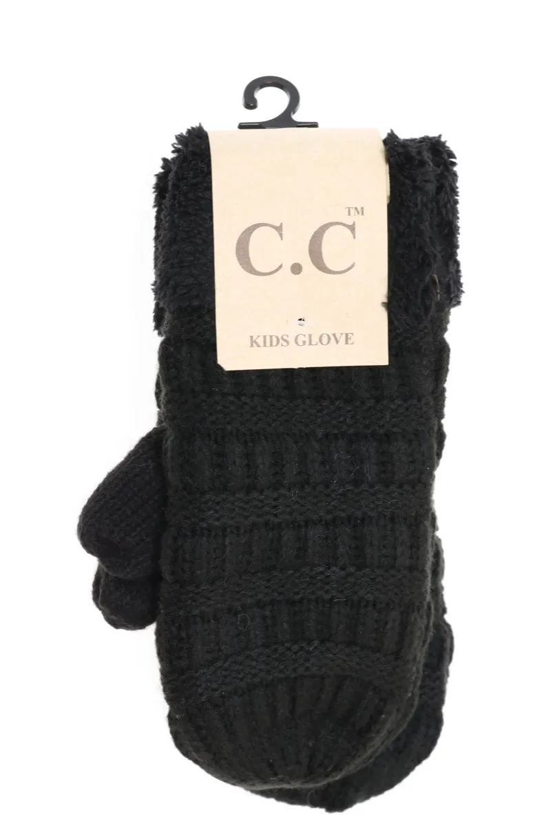 CC Kids Fuzzy lined mittens