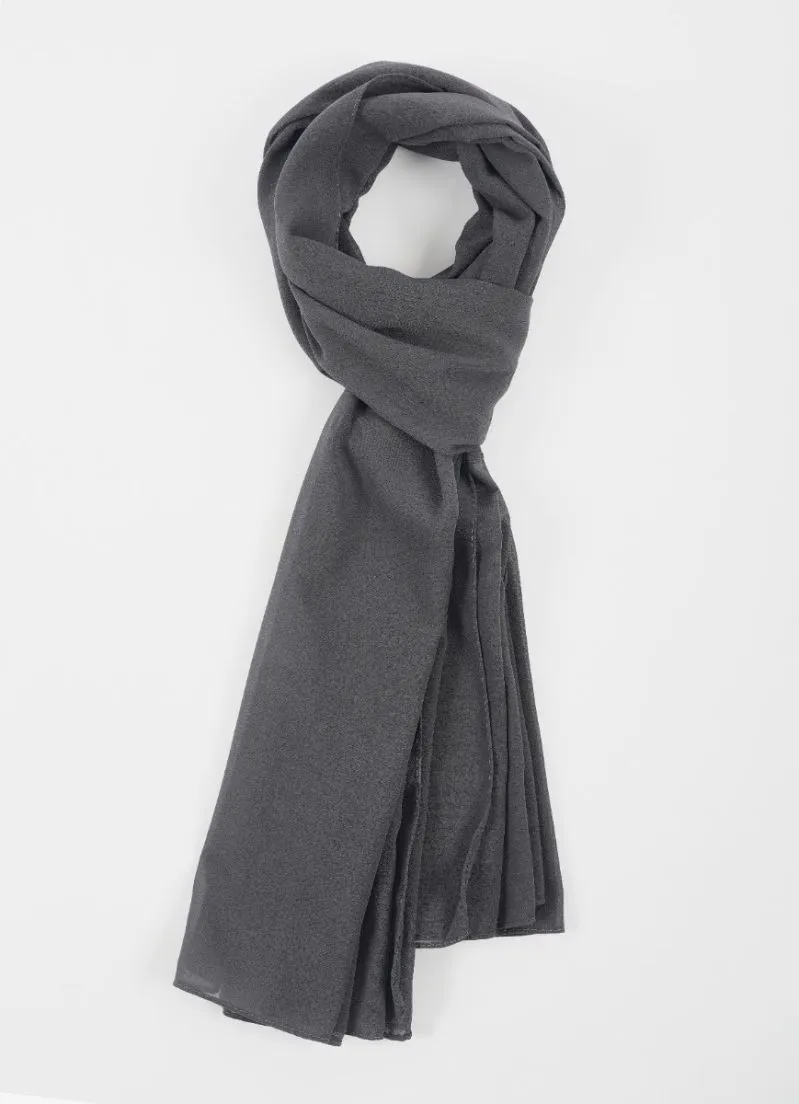 Charcoal Grey Georgette Soft scarf