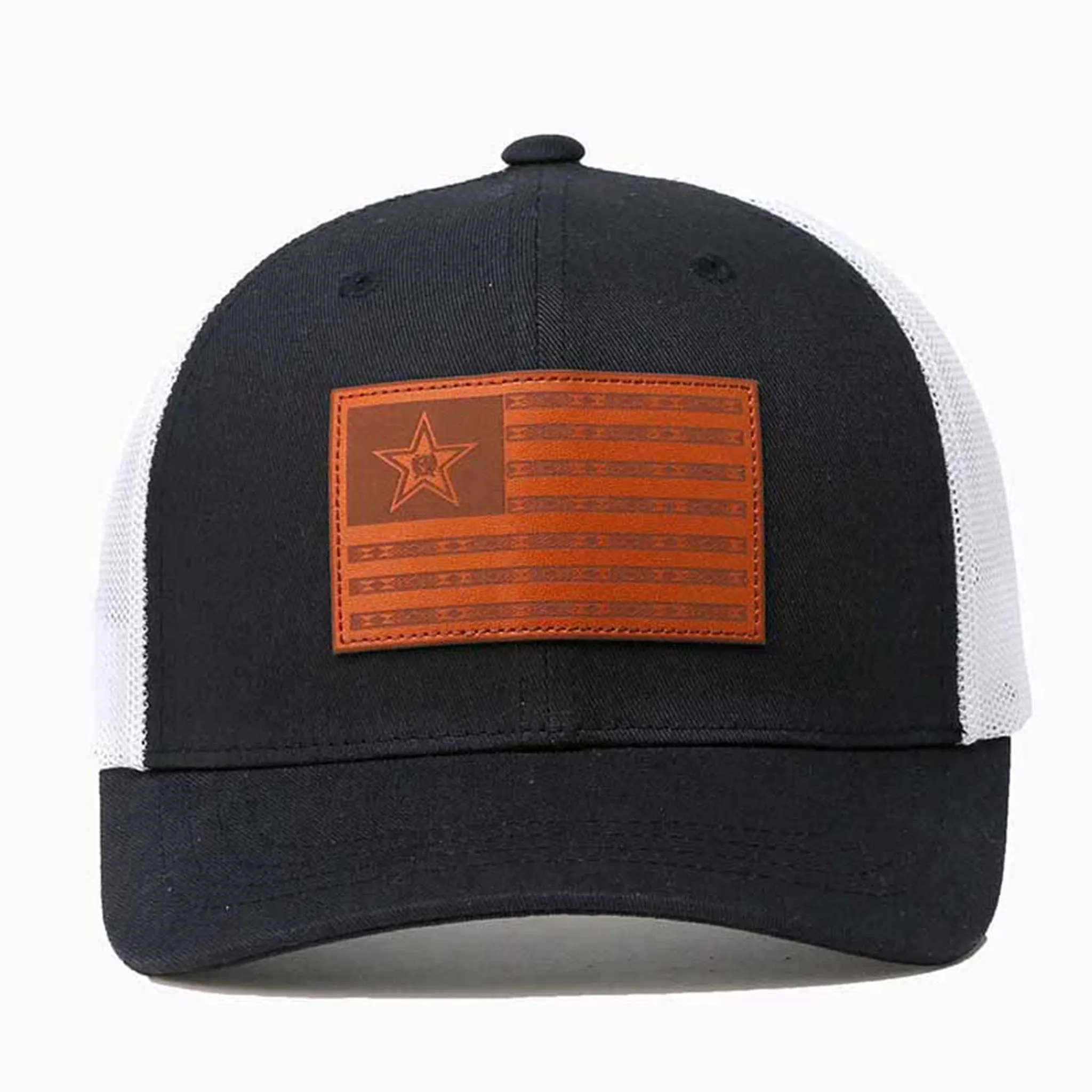 Cinch Leather Flag Patch Cap