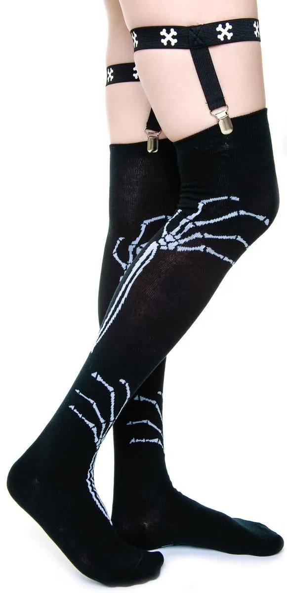 Clawing Hand Garter Socks