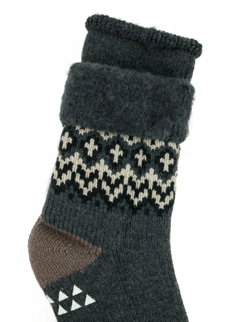 Dark Green Nordic Comfy Room Socks