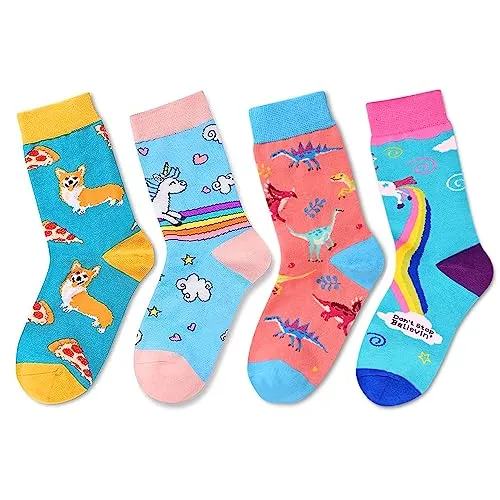 Funny Girls Socks Girl Animal Socks Gifts for Animal Lovers, Best Gifts to Your Daughter, Birthday Gifts, Costume Parties Gifts, Christmas Gifts, Gifts for 4-7 Years Old Girls