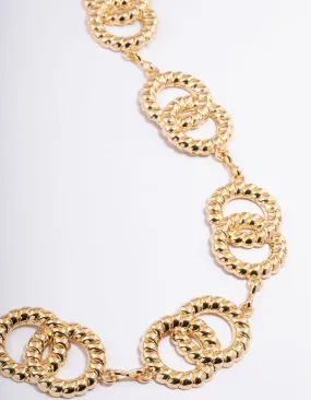 Gold Molten Double Link Chain Belt