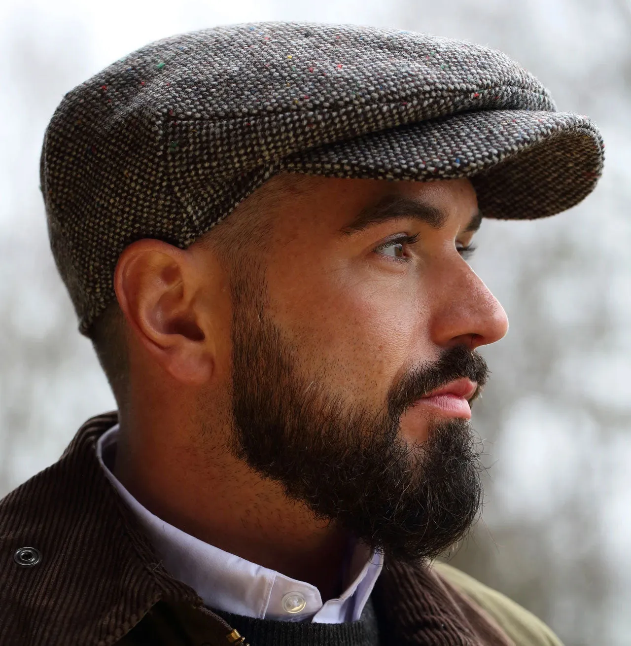 Hanna Daithi Tweed Cap | Grey Salt and Pepper