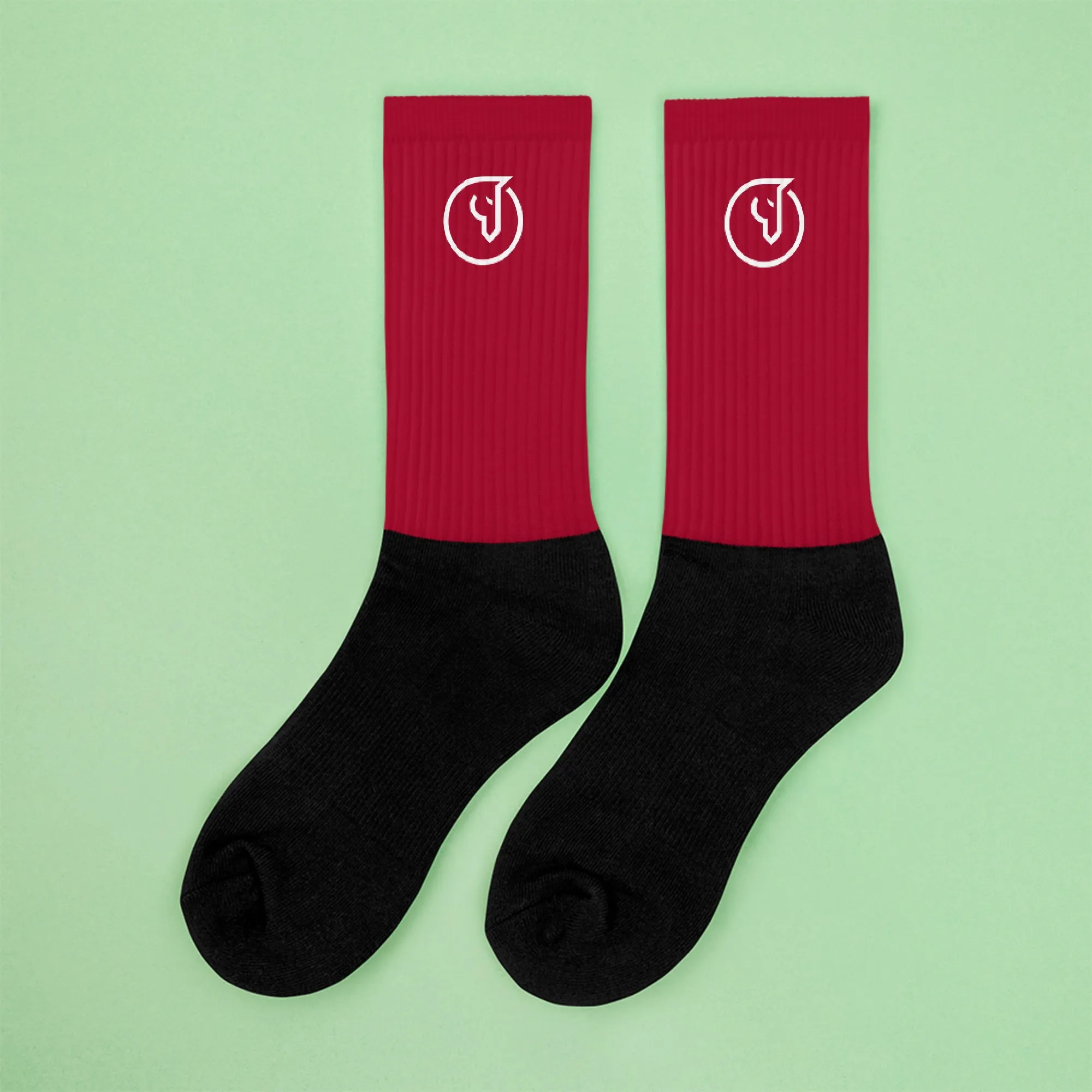 Humble Sportswear™ Carmine Red Crew Socks