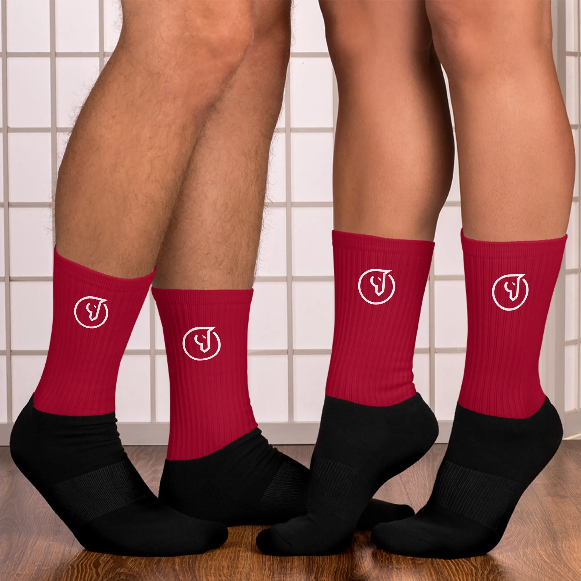 Humble Sportswear™ Carmine Red Crew Socks