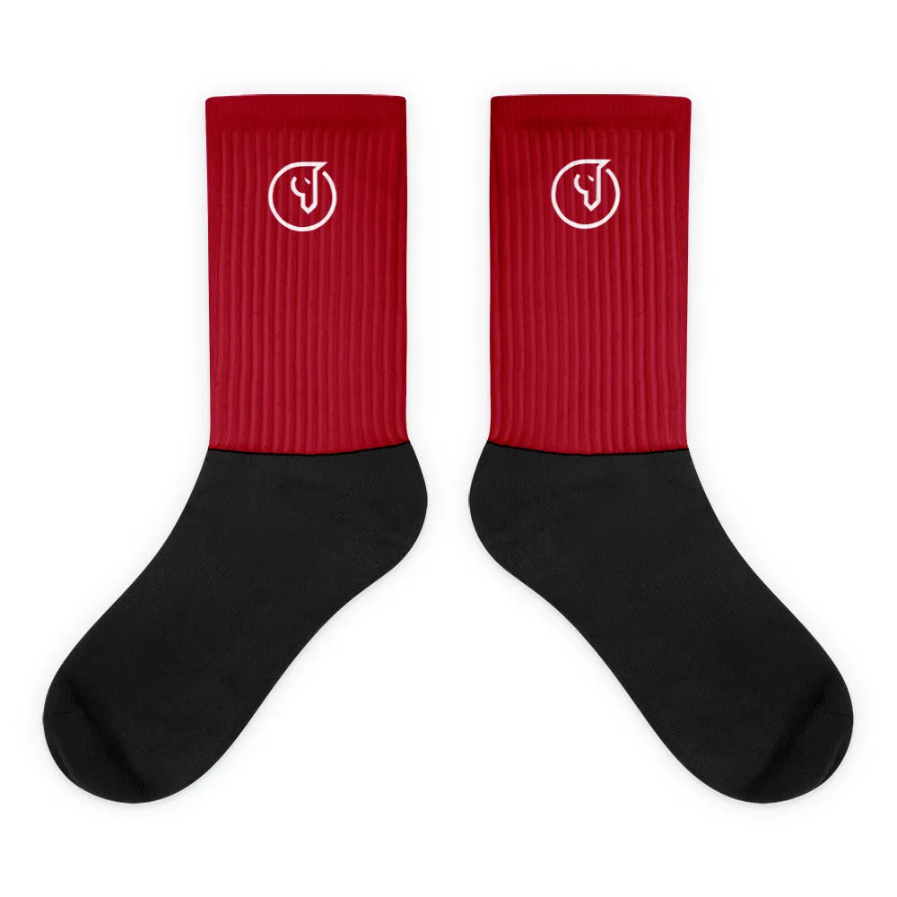 Humble Sportswear™ Carmine Red Crew Socks