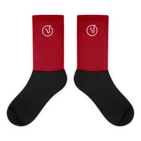 Humble Sportswear™ Carmine Red Crew Socks