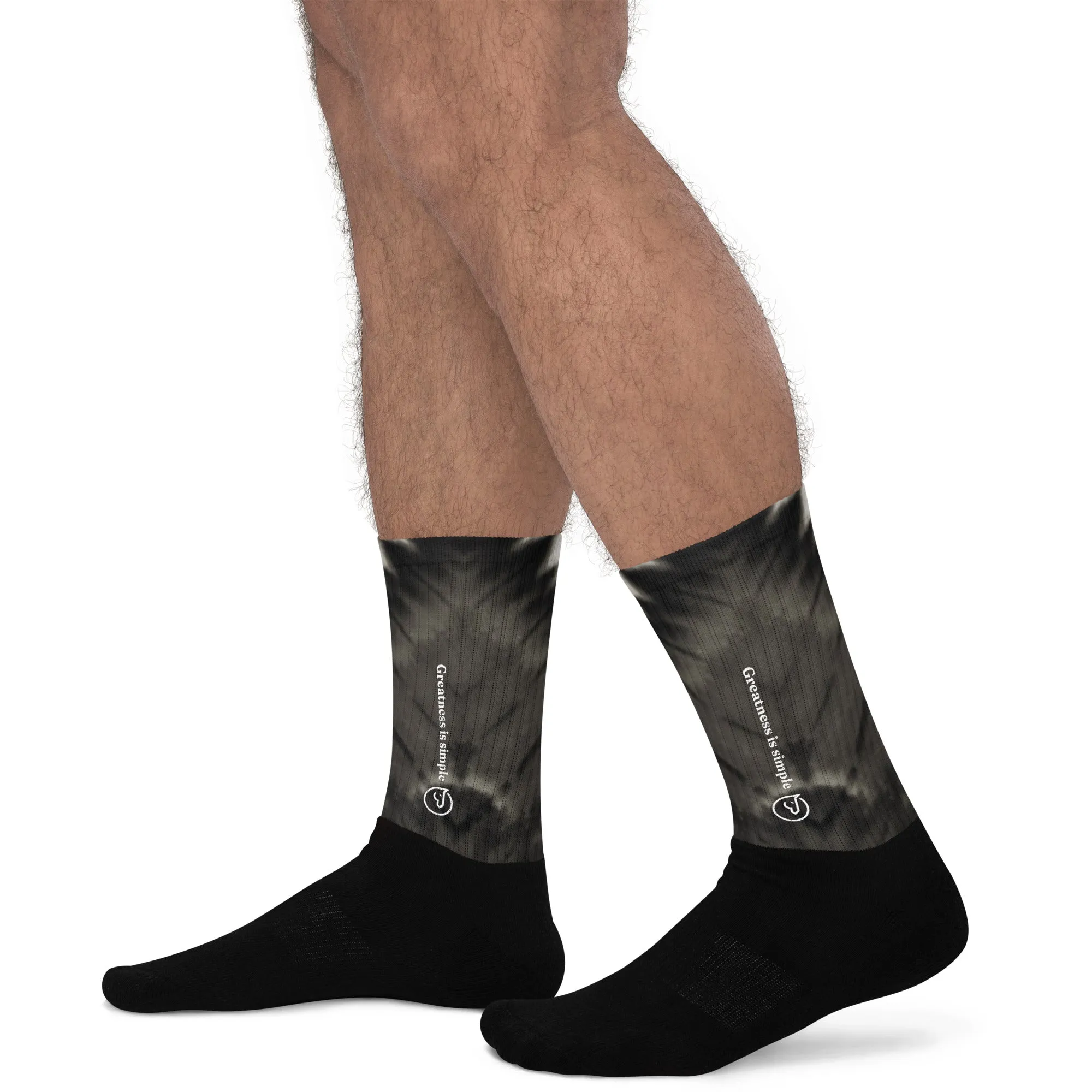 Humble Sportswear™ Tie-Dyed Black GIS Crew Socks