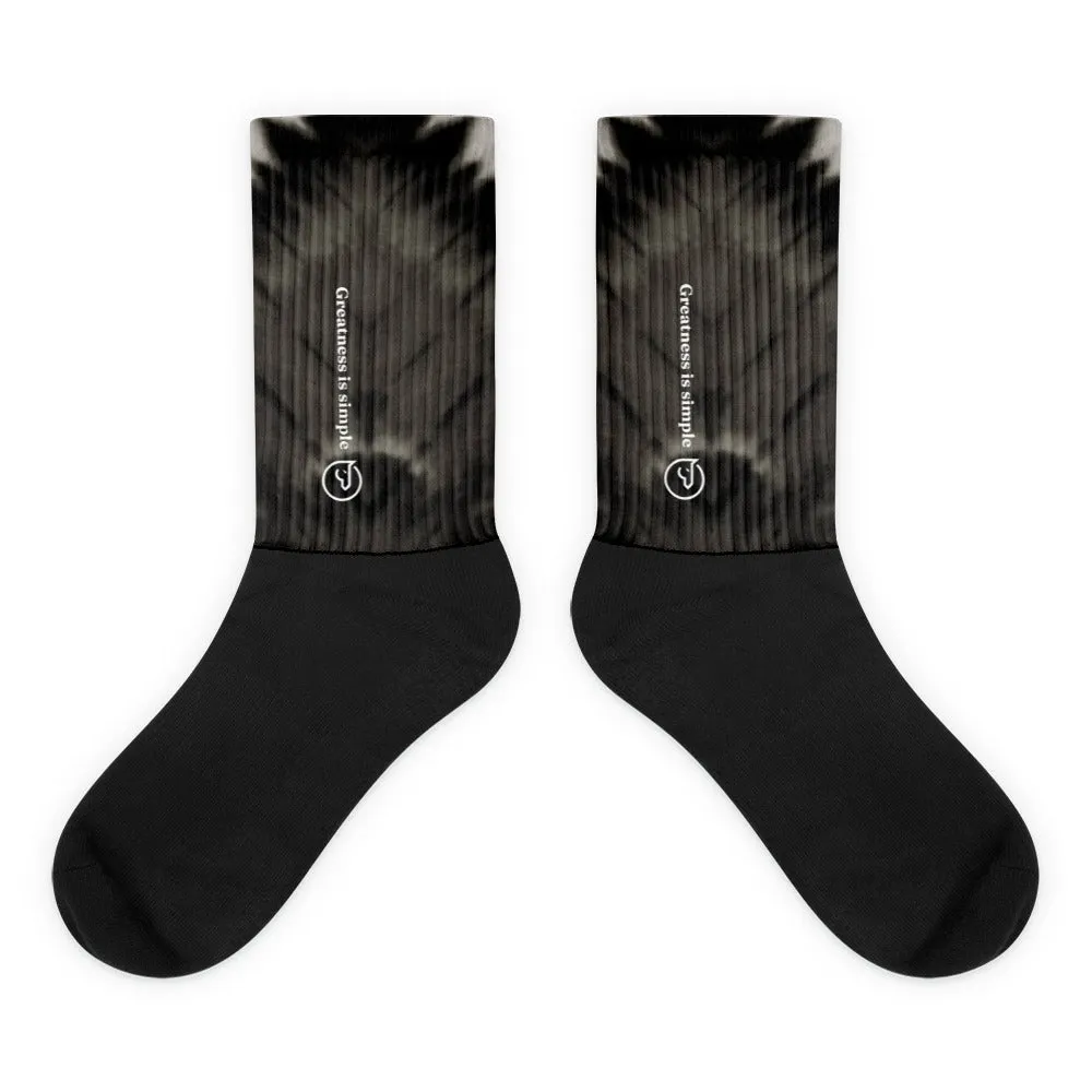 Humble Sportswear™ Tie-Dyed Black GIS Crew Socks