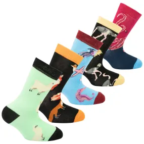 Kids Wild Animals Socks 5-Pack