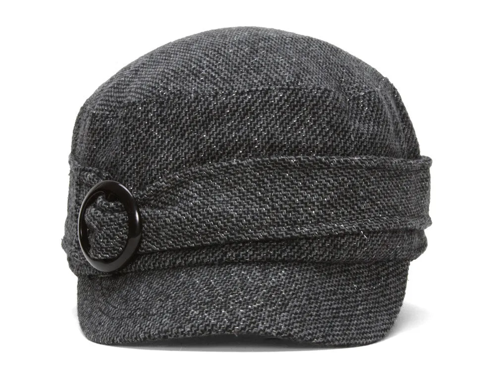 Ladies Poly-Wool Stylish Cadet Cap w/ Buckle