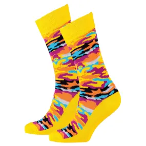 Men's Canary Camo Crew Socks