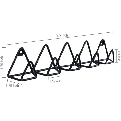 Modern Black Metal Wire Triangle Design Key Rack