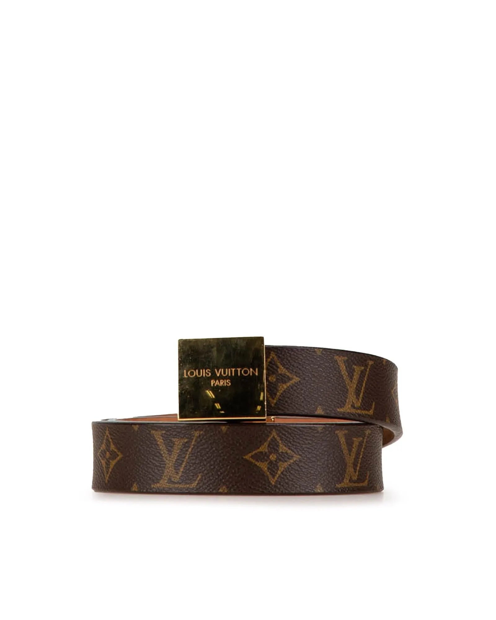 Monogram Canvas Belt with Gold-Tone Buckle