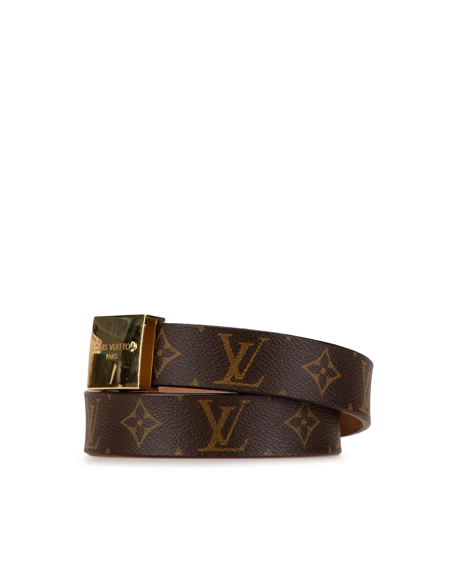 Monogram Canvas Belt with Gold-Tone Buckle