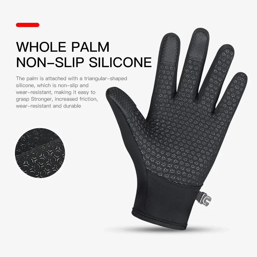 Outdoor Winter Cycling Gloves Bicycle Waterproof Runnning Gloves Bike Hiking Motorcycle Sport Gloves Touchscreen Full Finger