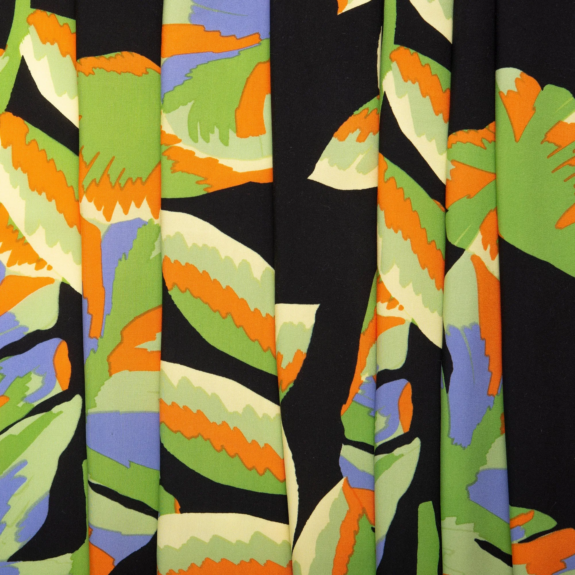 Printed rayon - AMANDA - Black and Green