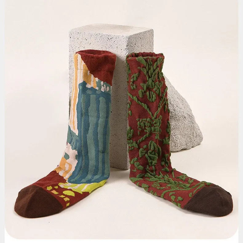 Renaissance | 3 pairs cotton socks set | Creative| artistic |designed| cool| colorful |gift ideas| birthday | thanks | comfort | Christmas