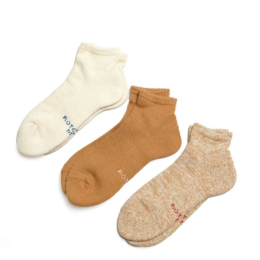 RoToTo - ORGANIC DAILY 3 PACK ANKLE SOCKS - R1371-212