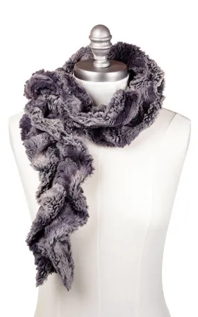 Scrunchy Scarf - Luxury Faux Fur in Muddy Waters