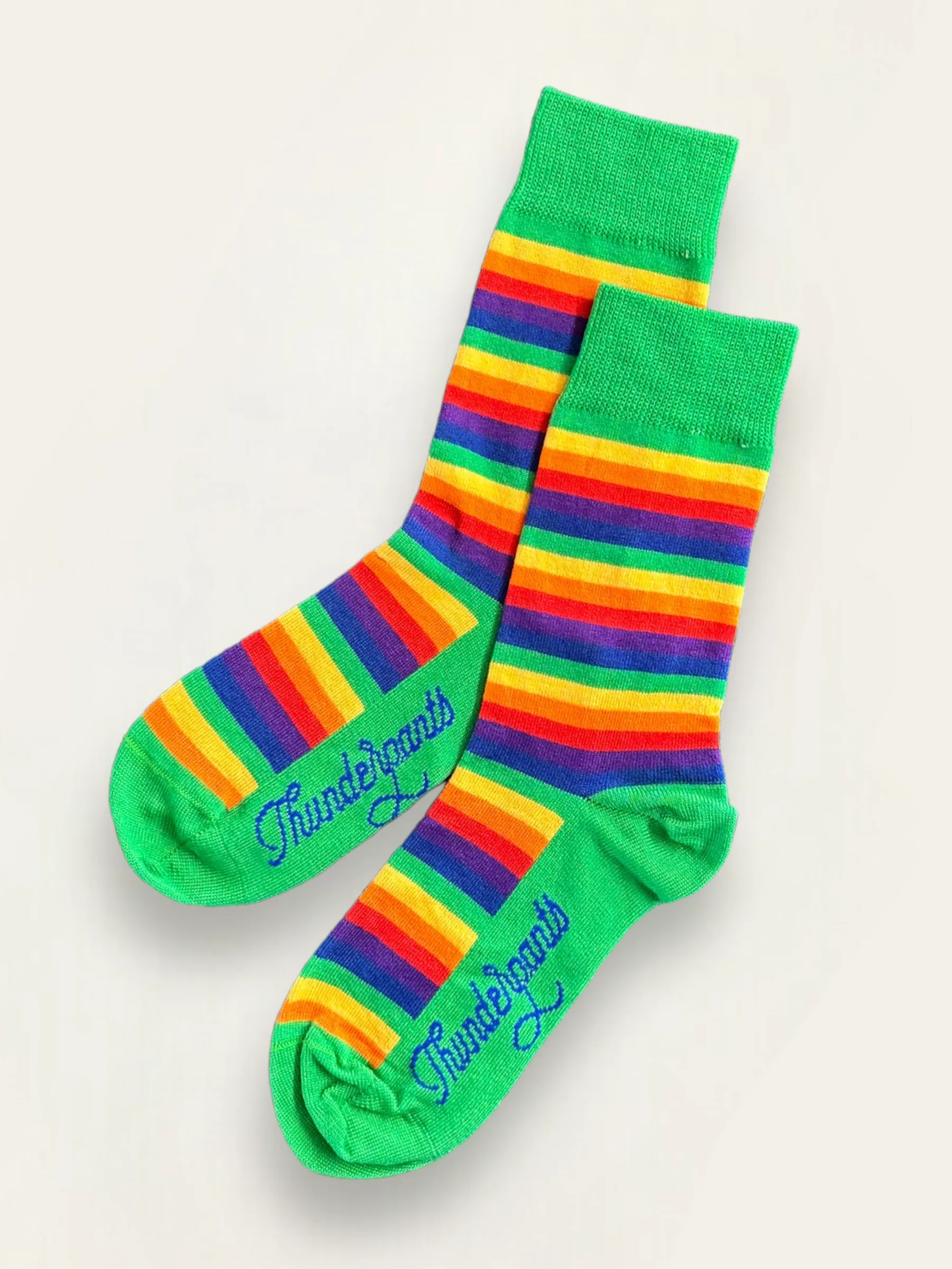 Socks Lime Rainbow