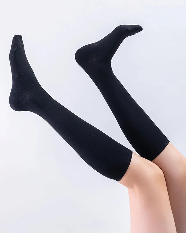 Sweetnana Compression Socks Women's Stockings, Solid Color Design, Pressure Socks Slim Legs Yoga Socks,  Absorb-sweat, Non-Slip.