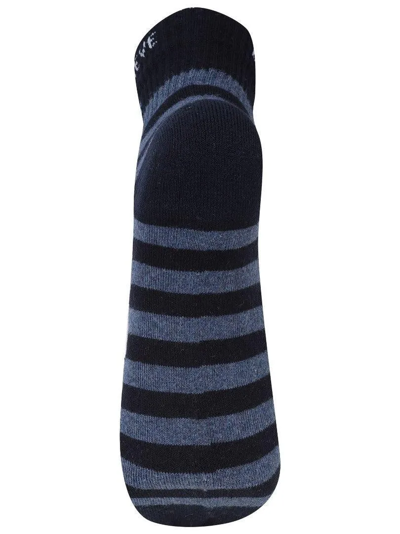 T9 Believe Design Unisex Cotton Liner Casual Business Striped Ankle Socks. Combo of 3 pairs