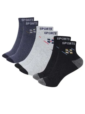 T9 Force Cotton Ankle Casual Sports Unisex Solid Socks,Pack of 3 pairs