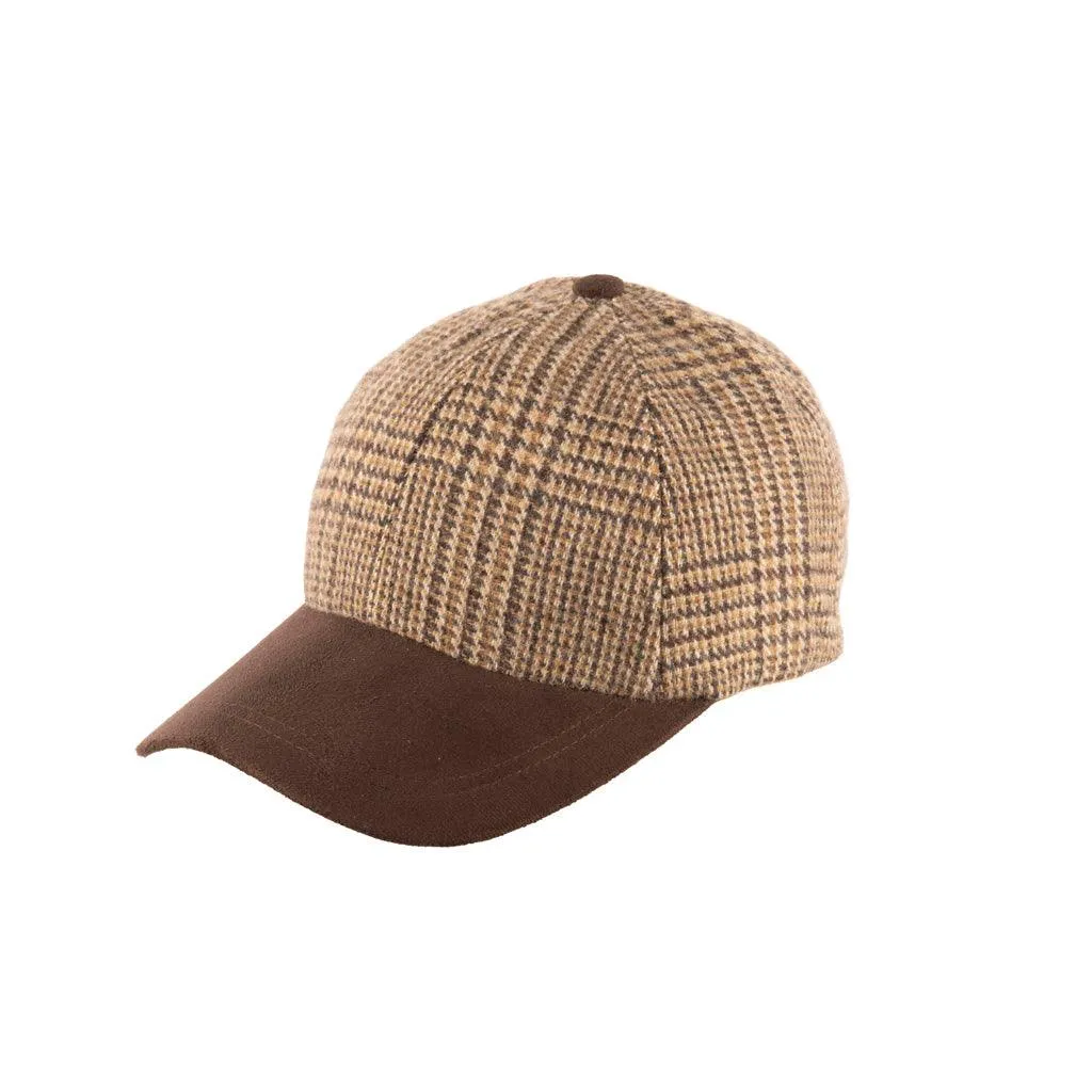 Tweed Suede Baseball Cap