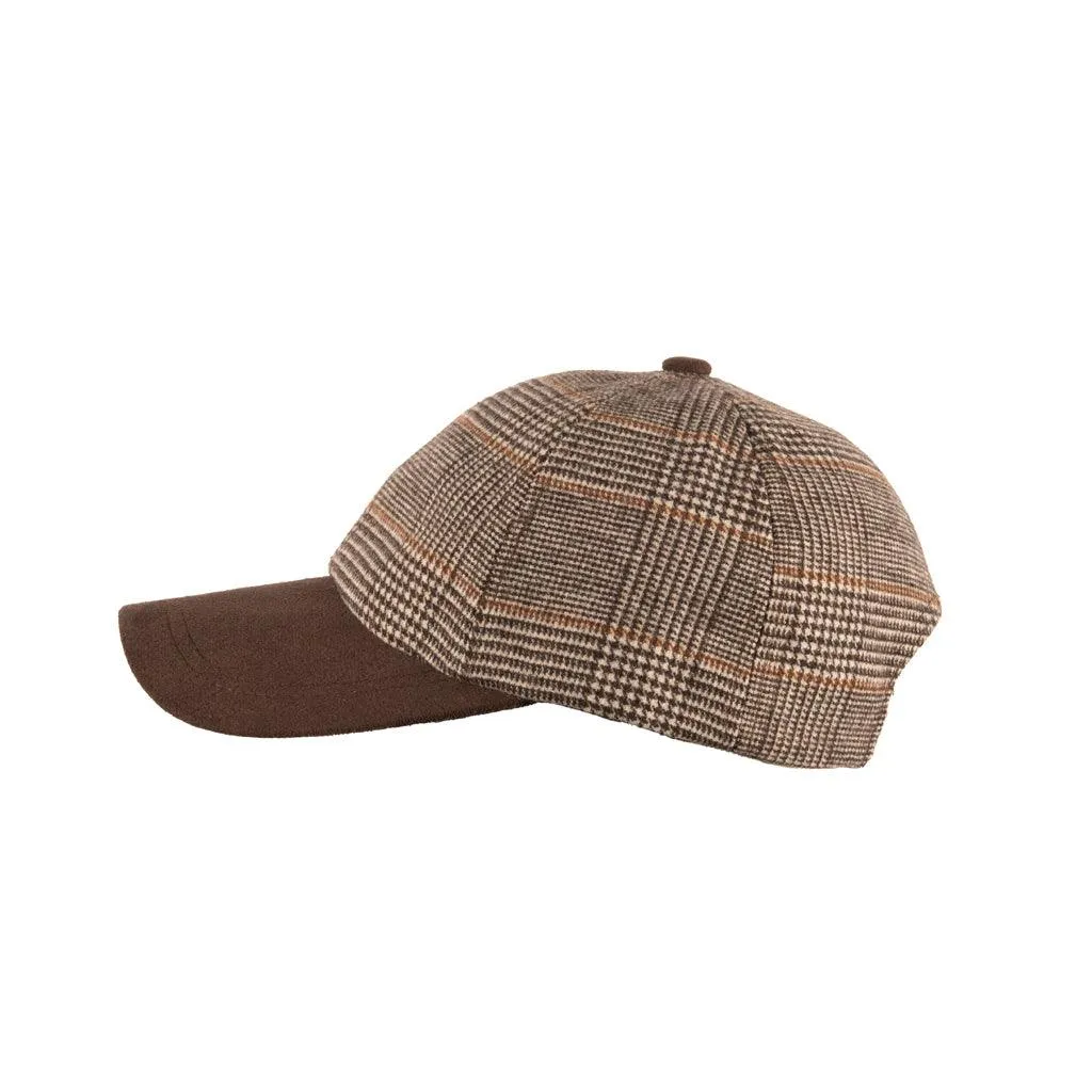 Tweed Suede Baseball Cap