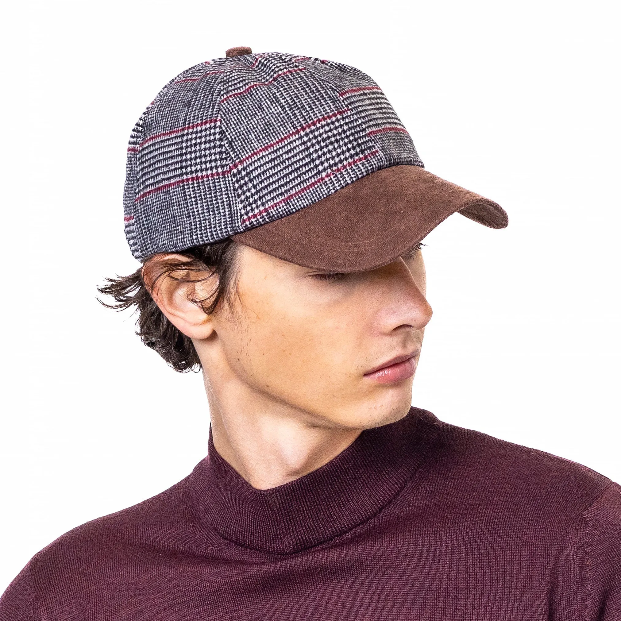 Tweed Suede Baseball Cap