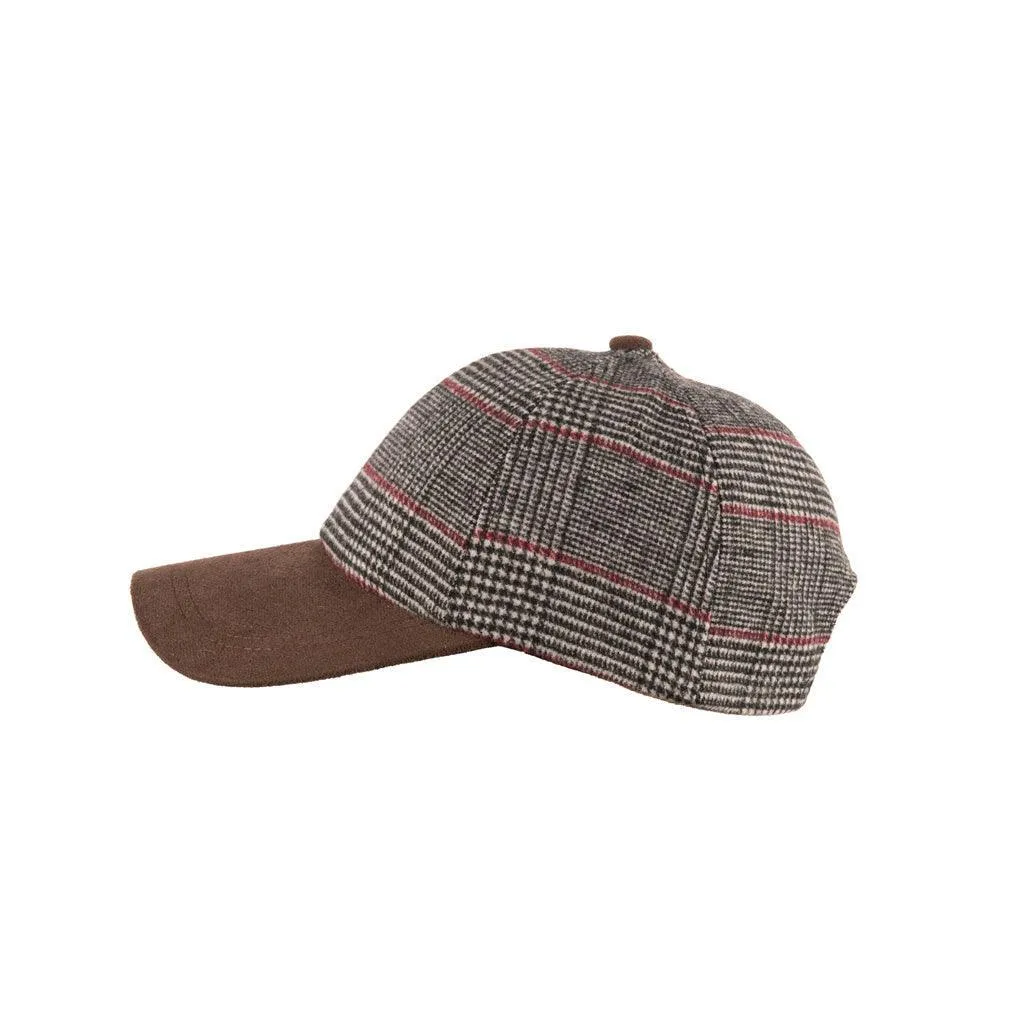 Tweed Suede Baseball Cap