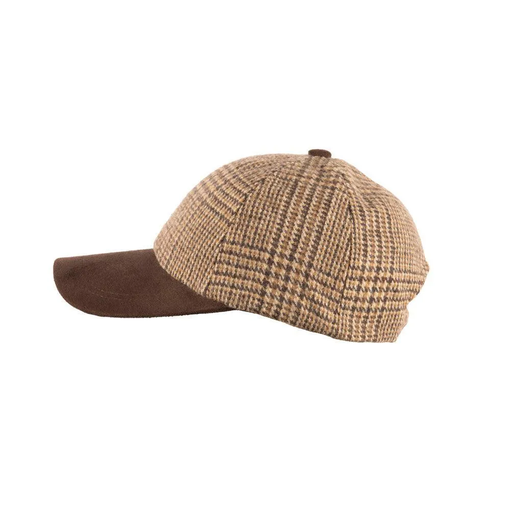 Tweed Suede Baseball Cap