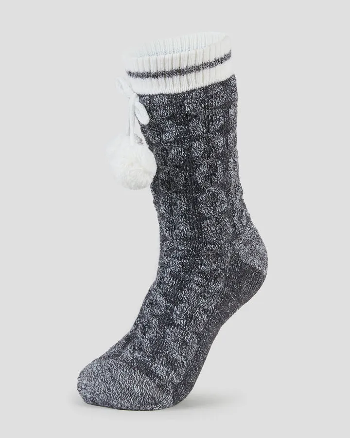 Unisex Sherpa Lined Slipper Sock