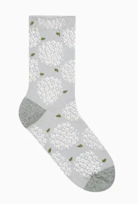 Women's Daily Hydranga Crew Socks -Grey